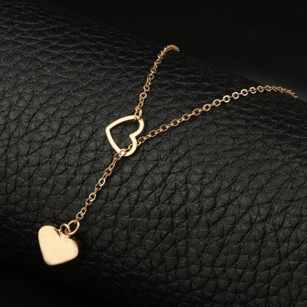 NEW!๐๐๐GOLDEN๐HEARTS๐LONG Y๐NECKLACE LAYERED - Picture 7 of 16